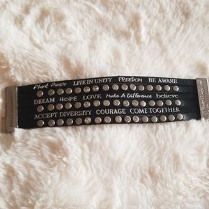 God Works Leather bracelet, magnetic  closer